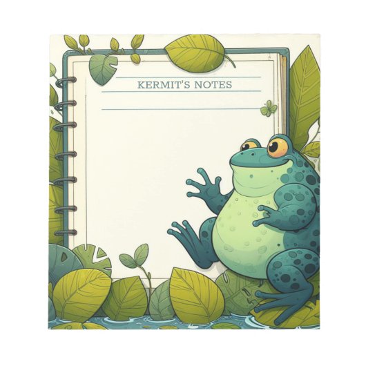 Adorable Frosch Notizblock (Vorderseite)
