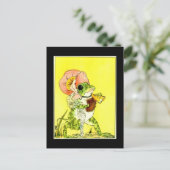 Adorable Frosch Postkarte (Stehend Vorderseite)