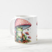 Adorable Frosch unter Pilzschirm Kaffeetasse (Vorderseite Links)