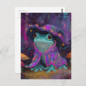 Adorable Frosch Wizard Postkarte (Vorne/Hinten)