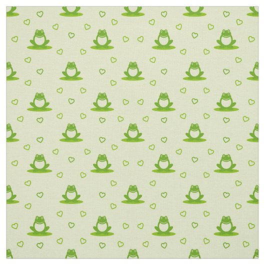 Adorable Frösche und Herzstoffe Stoff (Muster)