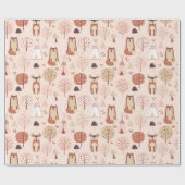 Adorable Füchse und Hirsche Geschenkpapier (Flach)