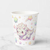 Adorable Fun Dinosaur Babydusche Pappbecher (Vorderseite)