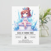Adorable Fun Princess Geburtstag Einladung (Stehend Vorderseite)