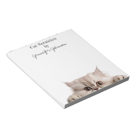 Adorable Funny Cat Notepad Notizblock (angewinkelt)