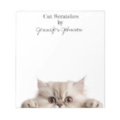 Adorable Funny Cat Notepad Notizblock (Vorderseite)