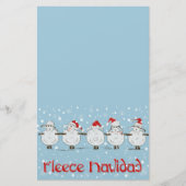 Adorable FUNNY Fleece Navidad Christmas Sheep Briefpapier (Vorderseite)