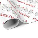 Adorable FUNNY Fleece Navidad Christmas Sheep Geschenkpapier<br><div class="desc">Niedliches Schaf im Schnee mit der Weihnachtsnachricht - Fleece Navidad</div>