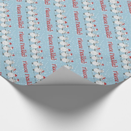 Adorable FUNNY Fleece Navidad Christmas Sheep Geschenkpapier (Ecke)