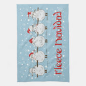 Adorable FUNNY Fleece Navidad Christmas Sheep Geschirrtuch (Vertikal)