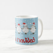 Adorable FUNNY Fleece Navidad Christmas Sheep Kaffeetasse (VorderseiteRechts)