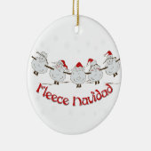 Adorable FUNNY Fleece Navidad Christmas Sheep Keramik Ornament (Rechts)