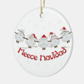 Adorable FUNNY Fleece Navidad Christmas Sheep Keramik Ornament (Links)
