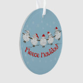 Adorable FUNNY Fleece Navidad Christmas Sheep Ornament (Vorderseite)