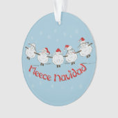 Adorable FUNNY Fleece Navidad Christmas Sheep Ornament (Vorderseite)