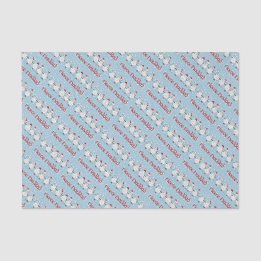 Adorable FUNNY Fleece Navidad Christmas Sheep Seidenpapier (Vorderseite)