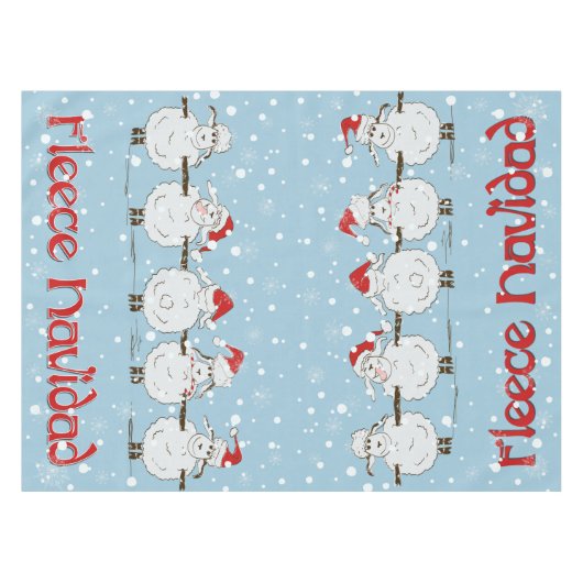 Adorable FUNNY Fleece Navidad Christmas Sheep Tischdecke (Vorderseite (Horizontal))