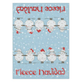 Adorable FUNNY Fleece Navidad Christmas Sheep Tischdecke (Vorderseite)