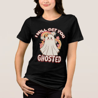 Adorable Funny Ghost - Niedliches Valentine Ghost Tri-Blend Shirt