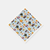 Adorable Funny Kawaii Halloween Muster Serviette (Ecke)