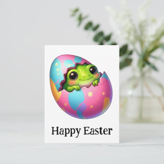 Adorable Funny Niedlich Oaster Baby Frog Postkarte (Stehend Vorderseite)