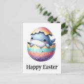 Adorable Funny Niedlich Oaster Baby Whale Postkarte (Stehend Vorderseite)