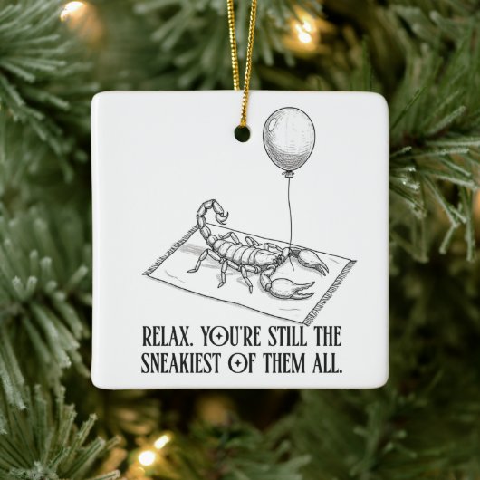 Adorable Funny Scorpio Gift Zodiac Present Keramikornament (Baum)