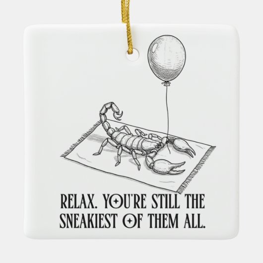 Adorable Funny Scorpio Gift Zodiac Present  Keramikornament (Vorderseite)