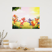 Adorable Furry Animals for Your Little Ones Wall  Poster (Küche)