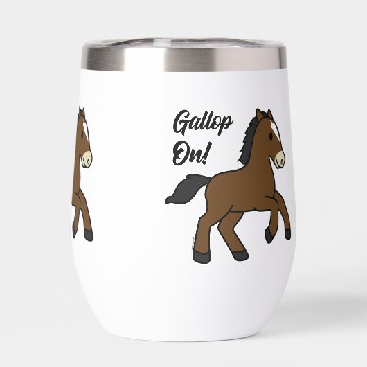 Adorable Gallop On! Happy Foal Kawaii Horse Design (Rückseite)