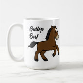 Adorable Gallop On! Happy Foal Kawaii Horse Design Kaffeetasse (Links)