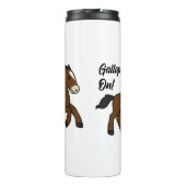 Adorable Gallop On! Happy Foal Kawaii Horse Design Thermosbecher (Rückseite)