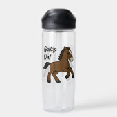 Adorable Gallop On! Happy Foal Kawaii Horse Design Trinkflasche (Rückseite)