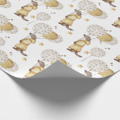 Adorable, gelb gekleidete Schätze, Löwen Geschenkpapier (Ecke)