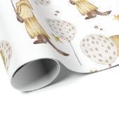 Adorable, gelb gekleidete Schätze, Löwen Geschenkpapier (Rolleneckpunkt)