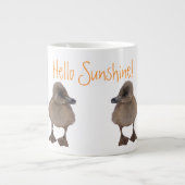 Adorable gelbe und graue Duckling-Fotos Jumbo-Tasse (Vorderseite)