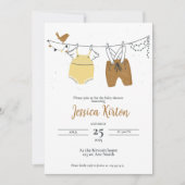 Adorable Gender neutral Einladung (Vorderseite)