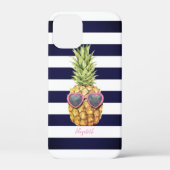 Adorable gestreifte Coole Ananas Case-Mate iPhone Hülle (Rückseite)