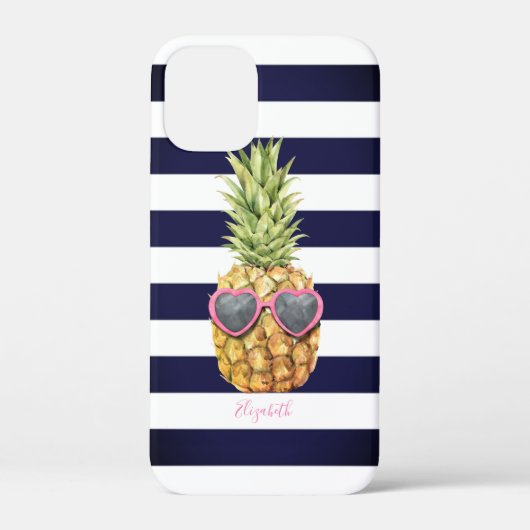 Adorable gestreifte Coole Ananas Case-Mate iPhone Hülle (Rückseite)