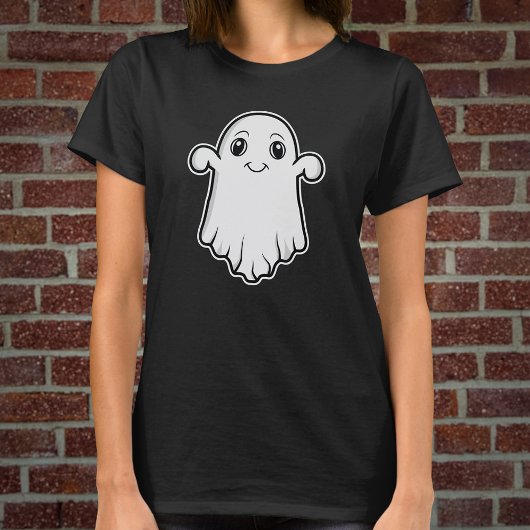 Adorable Ghost Cartoon Charakter Spooky Halloween T-Shirt