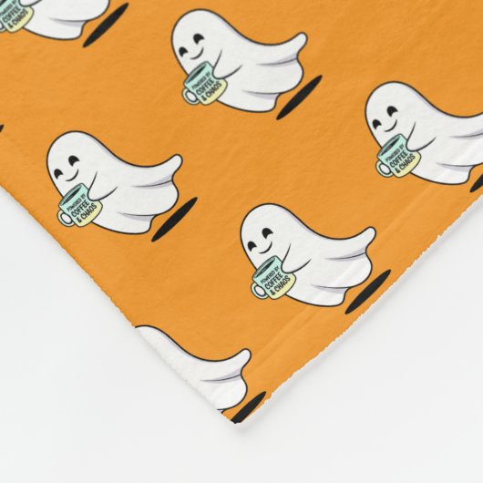 Adorable Ghost Cute Halloween Illustration Fleecedecke (Ecke)