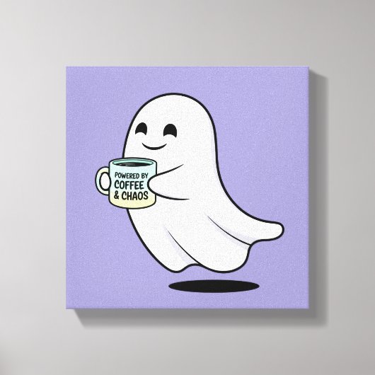Adorable Ghost Cute Halloween Illustration Leinwanddruck (Vorderseite)