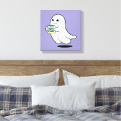 Adorable Ghost Cute Halloween Illustration Leinwanddruck (Insitu (Schlafzimmer))