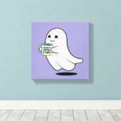 Adorable Ghost Cute Halloween Illustration Leinwanddruck (Insitu (Holzboden))