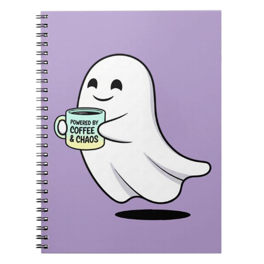 Adorable Ghost Cute Halloween Illustration Notizblock (Vorderseite)