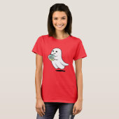 Adorable Ghost Cute Halloween Illustration T-Shirt (Vorne ganz)