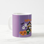 Adorable Ghost House Dekoration für Halloween Kaffeetasse (Vorderseite Links)