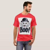 Adorable Ghost mit Bowlerhut und 'BOO'! Graffiti T-Shirt (Vorne ganz)