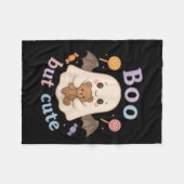 Adorable Ghost with Teddy Bear - Kawaii Soky Niedl Fleecedecke (Vorderseite (Horizontal))