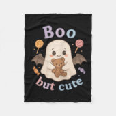 Adorable Ghost with Teddy Bear - Kawaii Soky Niedl Fleecedecke (Vorderseite)